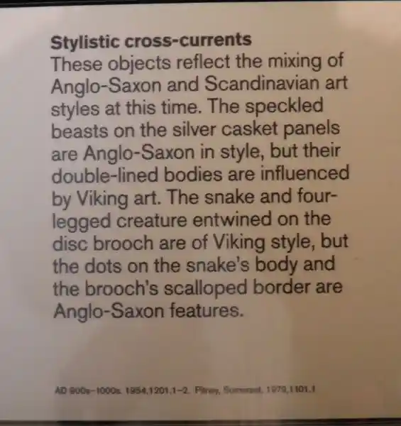 Solar disc on stylistic cross-currents, mix of Anglo-Saxon and Scandinavian art styles